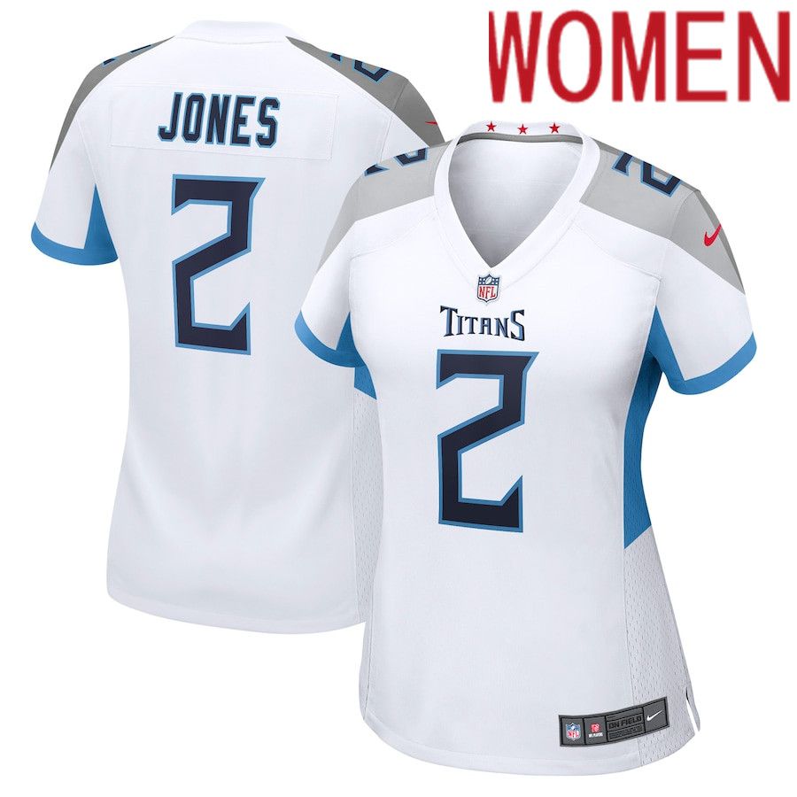 Women Tennessee Titans #2 Julio Jones Nike White Player Game NFL Jersey->women nfl jersey->Women Jersey